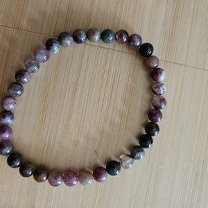 Pink Tourmaline Crystal Bracelet